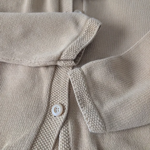 Cabela's Beige Women's Cardigan Sweater 100 % Cotton - Picture 6 of 9